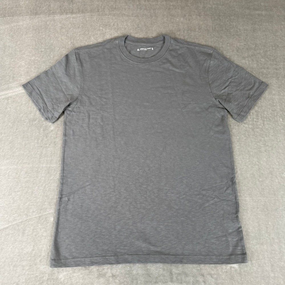 American Giant Premium Slub Crew Tee T-Shirt Mens Small Gray $65 USA New NWOT